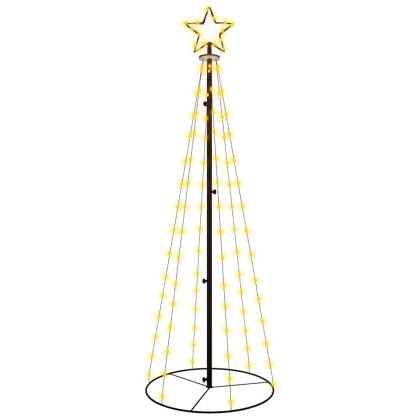 Конусовидна коледна елха, топло бяло, 108 LED, 70x180 см