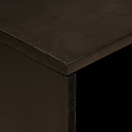 Нощно шкафче Черен и златен 50 x 33 x 60 см мангово дърво масив