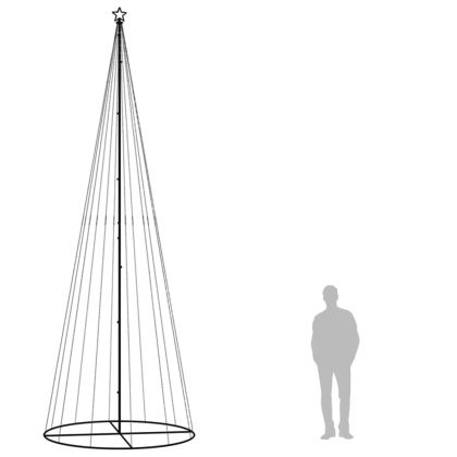 Конусовидна елха, многоцветна, 732 LED, 160x500 см