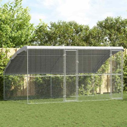 Клетка за пилета Сребрист 400 x 200 x 198.5 см