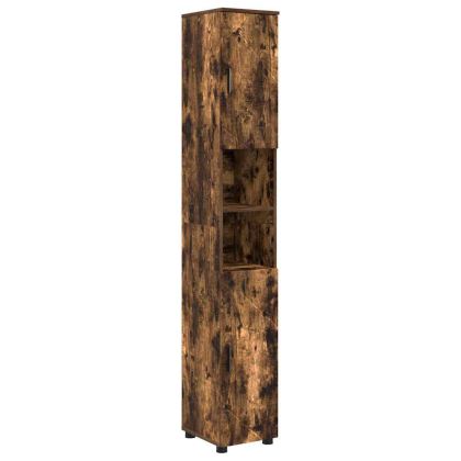 Комплект мебели за баня 5 pcs Димян дъб Инженерно дърво & Метал