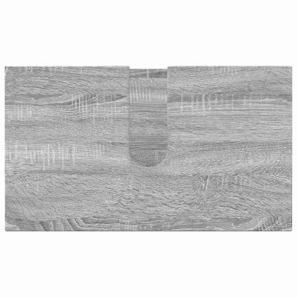 Комплект мебели за баня Монтиране на стена 5 pcs Сив Сонома