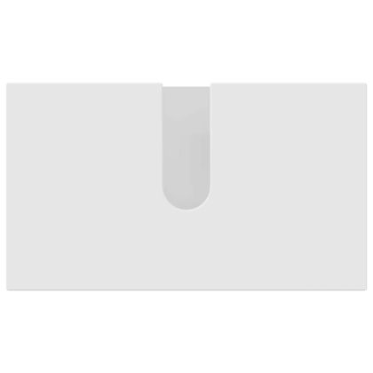 Комплект мебели за баня 5 pcs Бяло Инженерно дърво & Метал