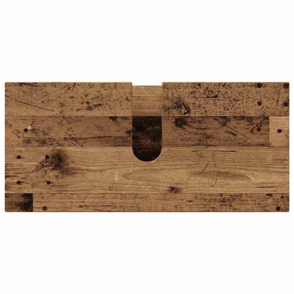 Комплект мебели за баня с чекмедже с рафт 2 pcs Старо дърво