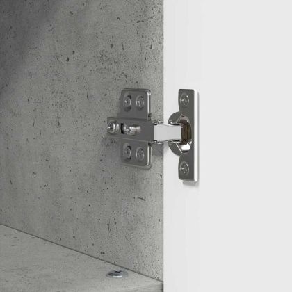 Комплект мебели за баня с чекмедже с рафт 3 pcs Циментено сиво