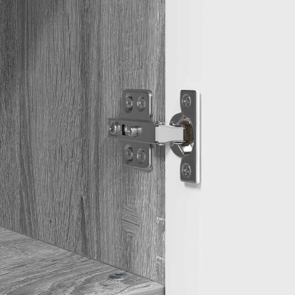 Комплект мебели за баня с чекмедже с рафт 3 pcs Сив Сонома