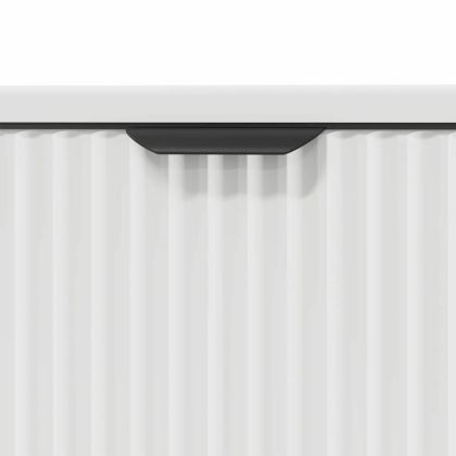 Комплект мебели за баня 3 pcs Бяло Конструирано дърво и метал.