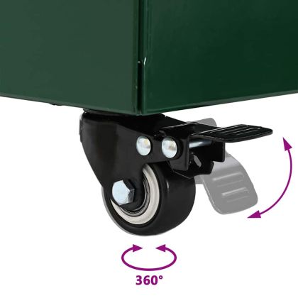 Основание за чадър с саксия Зелен 45 x 45 x 45 cm Стомана