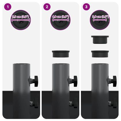 Основание за чадър с саксия Антрацит 45 x 45 x 45 cm Стомана