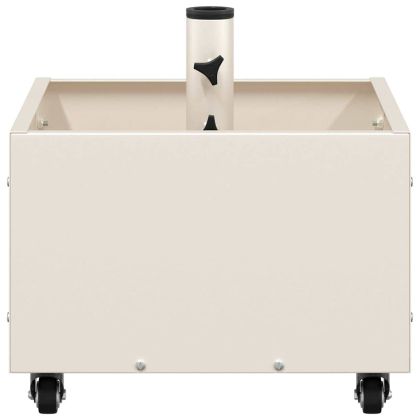 Основание за чадър с саксия Бяло 45 x 45 x 45 cm Стомана