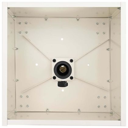 Основание за чадър с саксия Бяло 45 x 45 x 45 cm Стомана