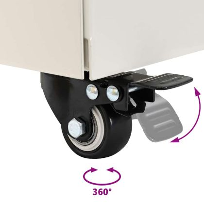 Основание за чадър с саксия Бяло 45 x 45 x 45 cm Стомана