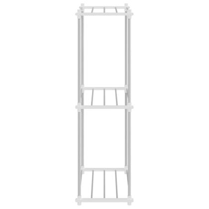 Рафтове за съхранение с рафт бял 43 x 27 x 90 см Алуминий