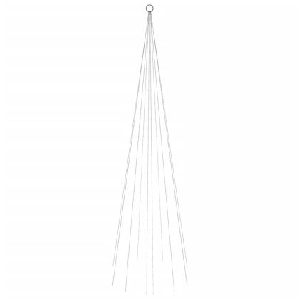 Коледна елха на флагщок, топло бяло, 310 LED, 300 см