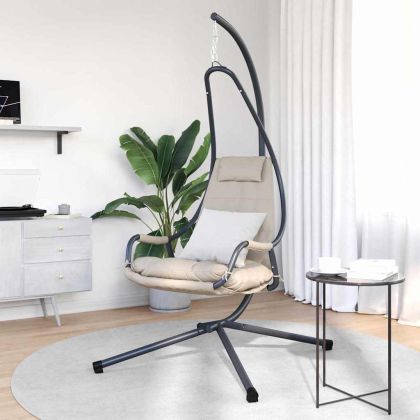 Висящ стол яйце Таупе 94 x 107 x 196,5 см Стомана