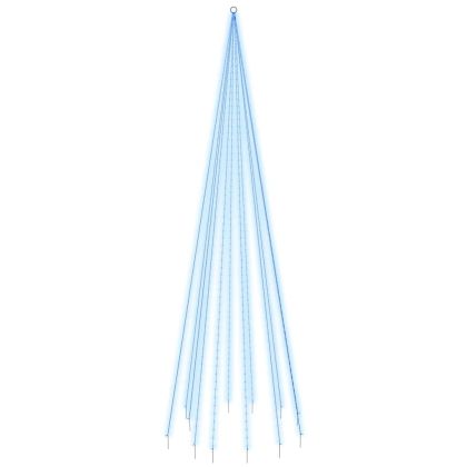 Коледна елха на флагщок, синьо, 732 LED, 500 см