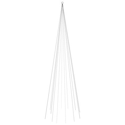 Коледна елха на флагщок, синьо, 732 LED, 500 см