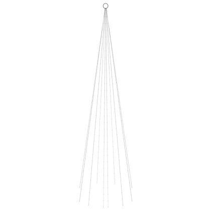 Коледна елха на флагщок, синьо, 310 LED, 300 см