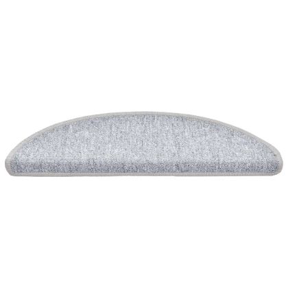 Изтривалки за стълби, 20 бр., 56x17x3 см, светлосиви, полукръгли