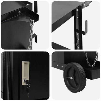 Количка за заваряване Черно 90 x 46 x 96 см Стомана