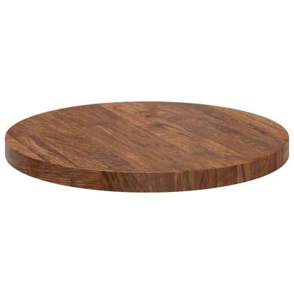 Топ за маса Тъмнокафяв Ø 40 x 2.5 cm Солидно дъбово дърво