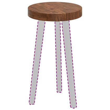 Топ за маса Тъмнокафяв Ø 30 x 4 cm Солидно дъбово дърво