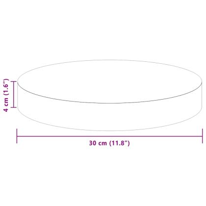 Топ за маса Тъмнокафяв Ø 30 x 4 cm Солидно дъбово дърво