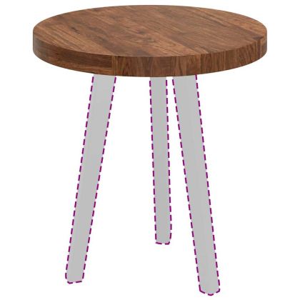 Топ за маса Тъмнокафяв Ø 50 x 4 cm Солидно дъбово дърво