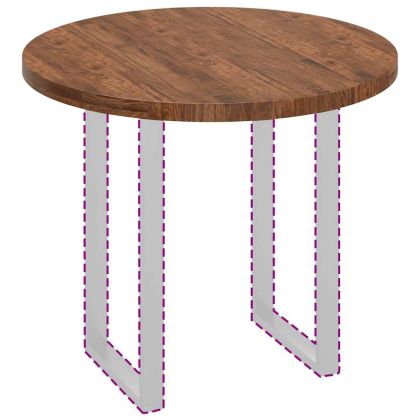 Топ за маса Тъмнокафяв Ø 90 x 4 cm Солидно дъбово дърво