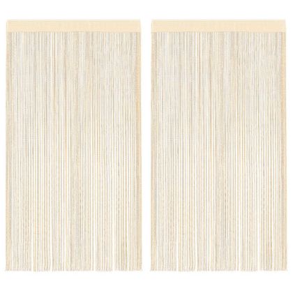Пердета ресни, 2 бр, 100x250 см, кремави