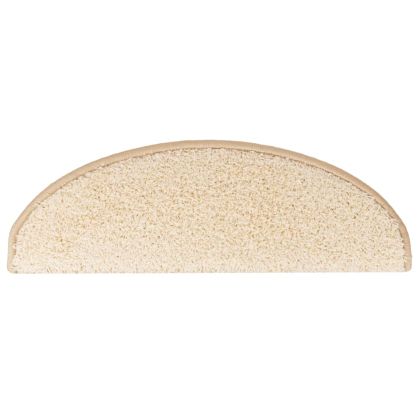 Изтривалки за стълби, 10 бр., 65x21x4 см, кремави, полукръгли, големи