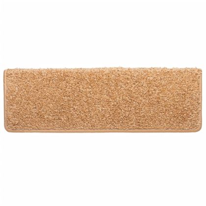 Изтривалки за стълби, 10 бр., 65x21x4 см, бежови, с правоъгълен кант