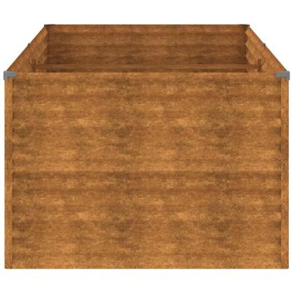 Градинска повдигната леха 196x100x69 см кортенова стомана