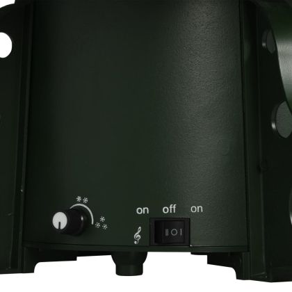 Коледна елха с валящ сняг и основа от чадър, зелена, 140 см