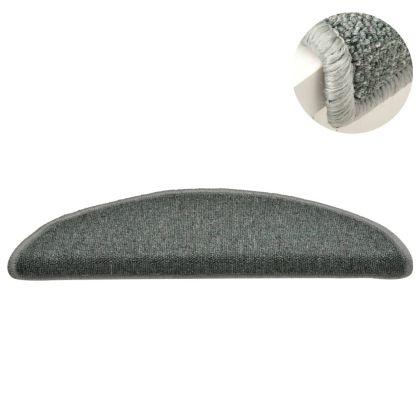 Изтривалки за стълби, 15 бр., 56x17x3 см, тъмнозелени, полукръгли