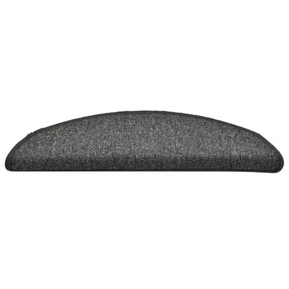 Изтривалки за стълби, 15 бр., 56x17x3 см, тъмносиви, полукръгли