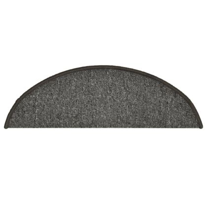 Изтривалки за стълби, 15 бр., 56x17x3 см, тъмносиви, полукръгли