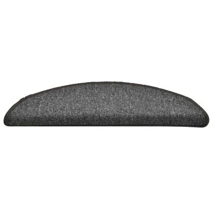 Изтривалки за стълби, 30 бр., 56x17x3 см, тъмносиви, полукръгли