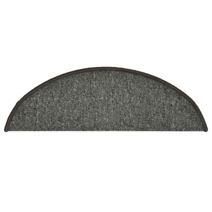 Изтривалки за стълби, 30 бр., 56x17x3 см, тъмносиви, полукръгли