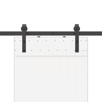 Комплект механизъм за плъзгаща врата, 152,5 см, стомана, черен