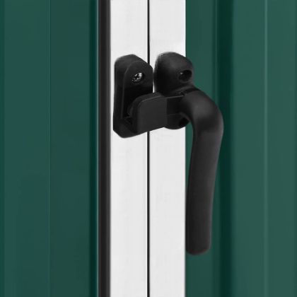 Градинска барака, зелена, 195x198x159 см, поцинкована стомана