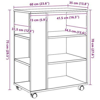 Шкаф за повиване Artisan Oak 60x35x75 cm Инженерна дървесина