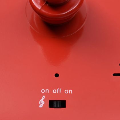 Улична лампа с Дядо Коледа, черно и червено, 81x40x188 см, PVC