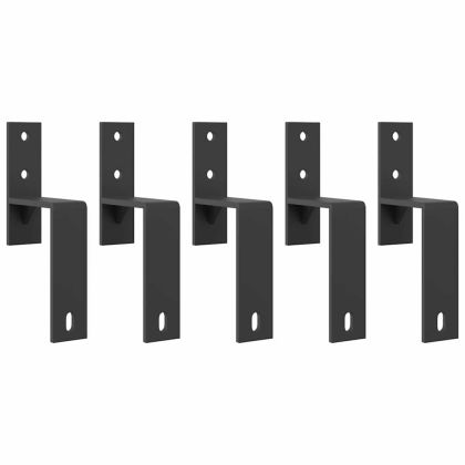 Комплект механизъм за плъзгаща врата, 213,5 см, стомана, черен