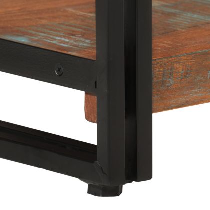 Библиотека 3 рафта 77x30x80см регенерирано дърво масив и желязо