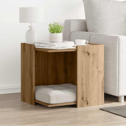 Заграждение за котешка тоалетна 53x53x51 см инженерно дърво