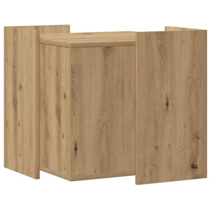 Заграждение за котешка тоалетна 53x53x51 см инженерно дърво