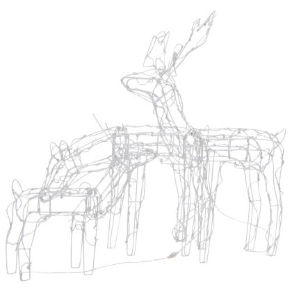 Коледна украса, 3 светещи елена, 229 LED лампички