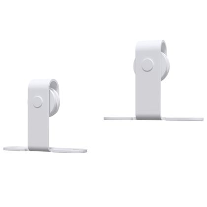 Комплект за мини плъзгаща врата за шкаф, стомана, бял, 152 см