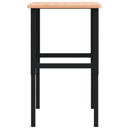 Работна маса 100x60x(71,5-98) см масивно дърво бук правоъгълна